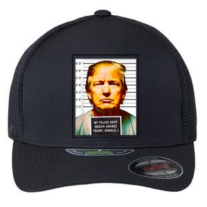 Funny Trump Mugshot Parody AI DC Georgia NYC Indictment Flexfit Unipanel Trucker Cap