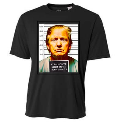 Funny Trump Mugshot Parody AI DC Georgia NYC Indictment Cooling Performance Crew T-Shirt