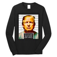 Funny Trump Mugshot Parody AI DC Georgia NYC Indictment Long Sleeve Shirt