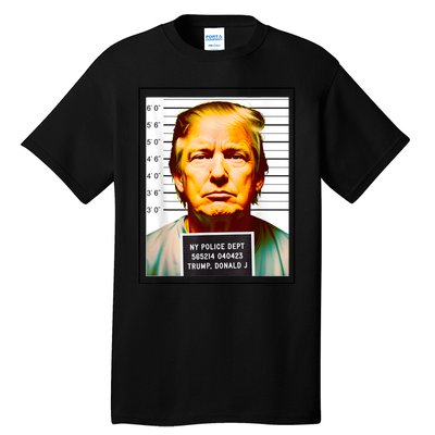 Funny Trump Mugshot Parody AI DC Georgia NYC Indictment Tall T-Shirt