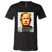 Funny Trump Mugshot Parody AI DC Georgia NYC Indictment V-Neck T-Shirt