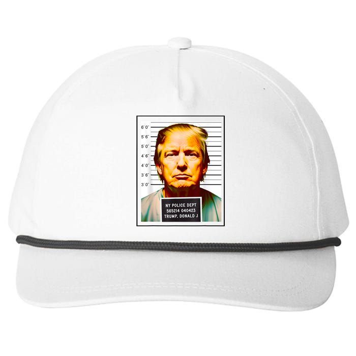 Funny Trump Mugshot Parody AI DC Georgia NYC Indictment Snapback Five-Panel Rope Hat