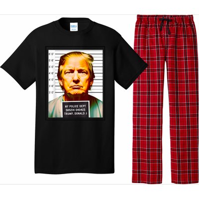 Funny Trump Mugshot Parody AI DC Georgia NYC Indictment Pajama Set