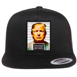 Funny Trump Mugshot Parody AI DC Georgia NYC Indictment Flat Bill Trucker Hat