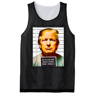 Funny Trump Mugshot Parody AI DC Georgia NYC Indictment Mesh Reversible Basketball Jersey Tank