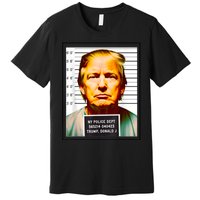 Funny Trump Mugshot Parody AI DC Georgia NYC Indictment Premium T-Shirt