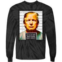 Funny Trump Mugshot Parody AI DC Georgia NYC Indictment Tie-Dye Long Sleeve Shirt