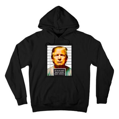 Funny Trump Mugshot Parody AI DC Georgia NYC Indictment Tall Hoodie