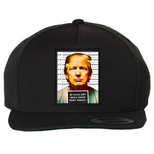 Funny Trump Mugshot Parody AI DC Georgia NYC Indictment Wool Snapback Cap