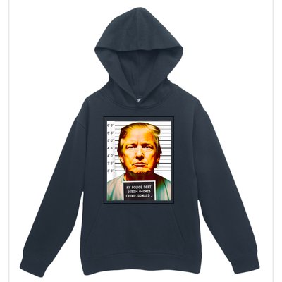 Funny Trump Mugshot Parody AI DC Georgia NYC Indictment Urban Pullover Hoodie