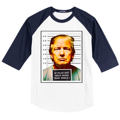 Funny Trump Mugshot Parody AI DC Georgia NYC Indictment Baseball Sleeve Shirt