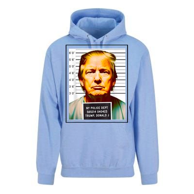 Funny Trump Mugshot Parody AI DC Georgia NYC Indictment Unisex Surf Hoodie