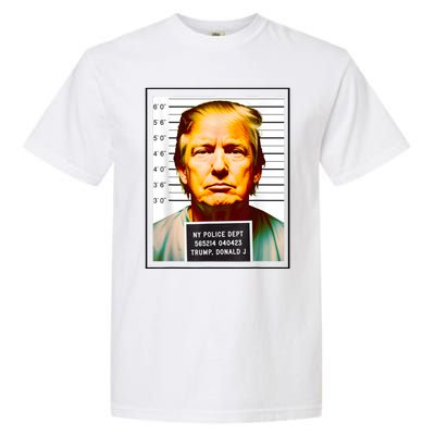 Funny Trump Mugshot Parody AI DC Georgia NYC Indictment Garment-Dyed Heavyweight T-Shirt