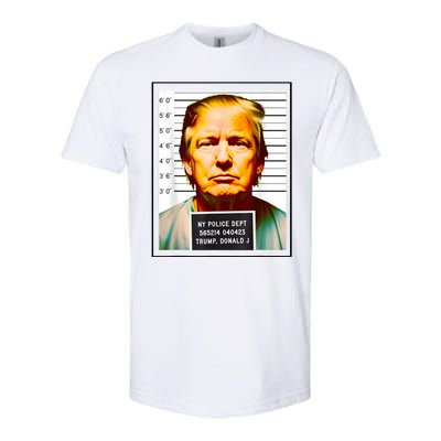 Funny Trump Mugshot Parody AI DC Georgia NYC Indictment Softstyle CVC T-Shirt