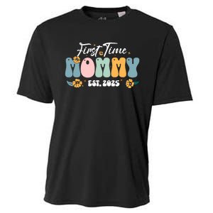 First Time Mommy Est 2025 Cooling Performance Crew T-Shirt