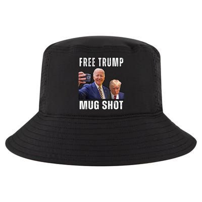 Free Trump Mugshot President Joe Biden Selfie Halloween Cool Comfort Performance Bucket Hat