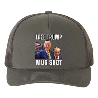 Free Trump Mugshot President Joe Biden Selfie Halloween Yupoong Adult 5-Panel Trucker Hat