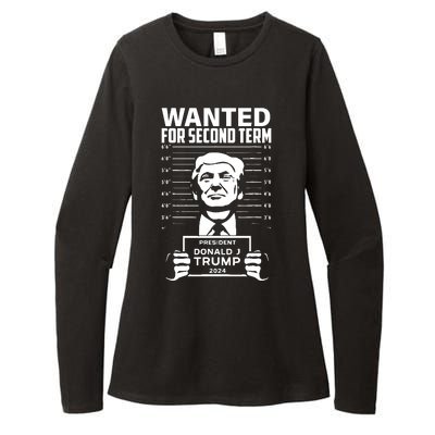 Free Trump Mugshot Wanted For Second Term 2024 Trump 2024 Womens CVC Long Sleeve Shirt