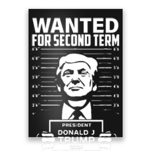 Free Trump Mugshot Wanted For Second Term 2024 Trump 2024 Poster