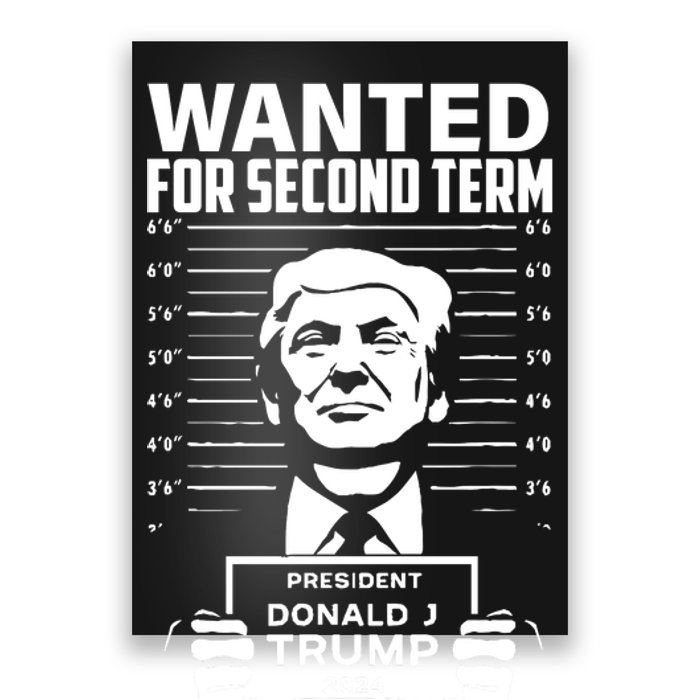 Free Trump Mugshot Wanted For Second Term 2024 Trump 2024 Poster