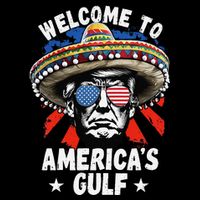 Funny Trump Mexico America Retro Welcome To AmericaS Gulf Doggie Tank