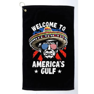 Funny Trump Mexico America Retro Welcome To AmericaS Gulf Golf Towel