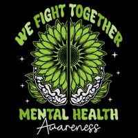 Fight Together Mental Health Sunflower Emotional Counseling Womens Tank Top