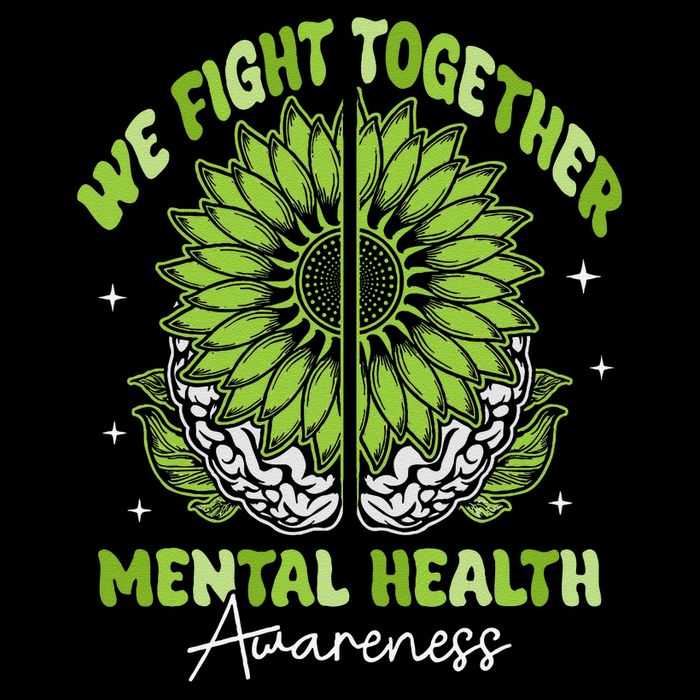 Fight Together Mental Health Sunflower Emotional Counseling Womens Tank Top