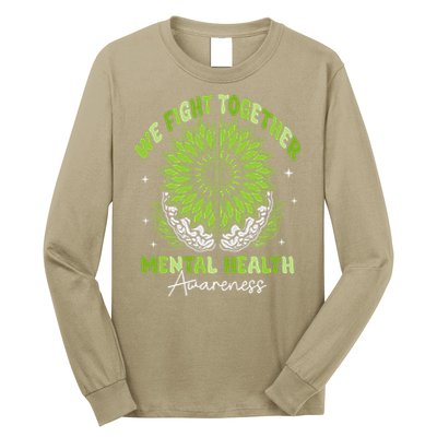 Fight Together Mental Health Sunflower Emotional Counseling Long Sleeve Shirt