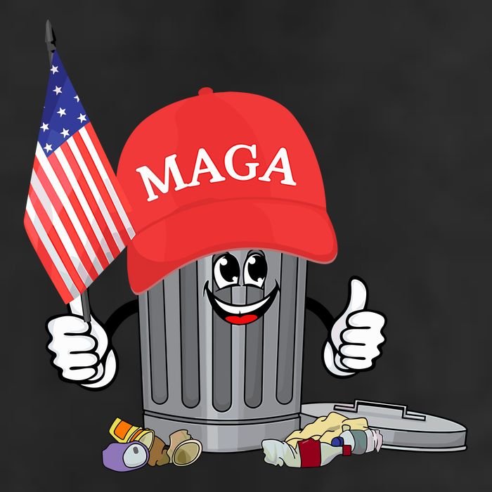 Funny Trump Maga Garbage Can Cartoon Character American Flag Adult Drive Performance Visor