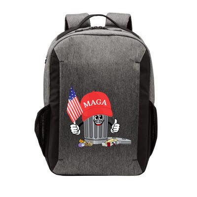 Funny Trump Maga Garbage Can Cartoon Character American Flag Vector Backpack