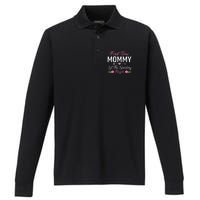 First Time Mommy Let The Spoiling Begin Mothers Day Birthday Performance Long Sleeve Polo