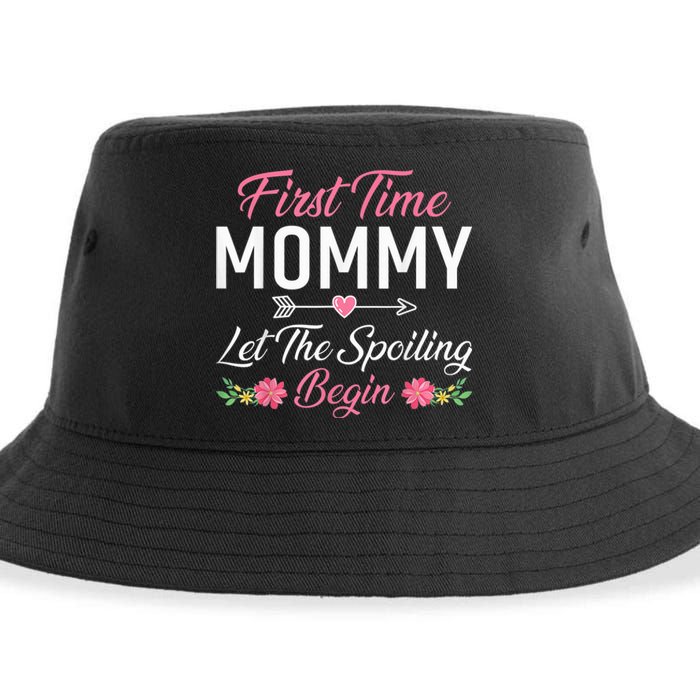 First Time Mommy Let The Spoiling Begin Mothers Day Birthday Sustainable Bucket Hat