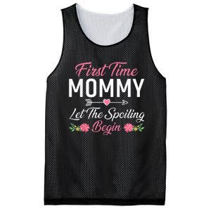 First Time Mommy Let The Spoiling Begin Mothers Day Birthday Mesh Reversible Basketball Jersey Tank