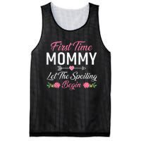 First Time Mommy Let The Spoiling Begin Mothers Day Birthday Mesh Reversible Basketball Jersey Tank