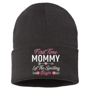 First Time Mommy Let The Spoiling Begin Mothers Day Birthday Sustainable Knit Beanie