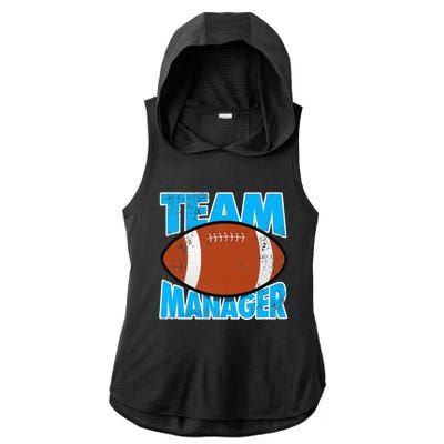 Football Team Manager Graphic Ladies PosiCharge Tri-Blend Wicking Draft Hoodie Tank