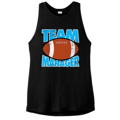 Football Team Manager Graphic Ladies PosiCharge Tri-Blend Wicking Tank