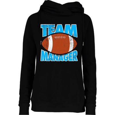 Football Team Manager Graphic Womens Funnel Neck Pullover Hood