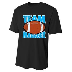 Football Team Manager Graphic Performance Sprint T-Shirt