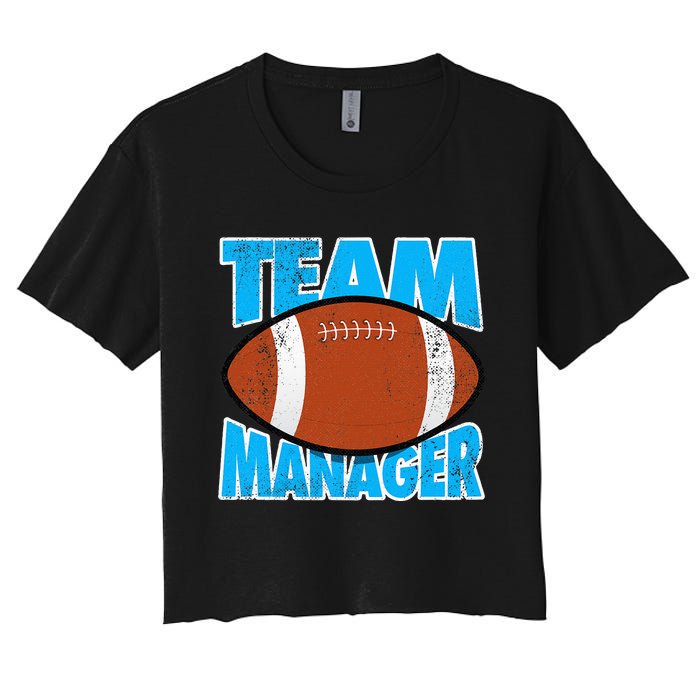 Football Team Manager Graphic Women's Crop Top Tee