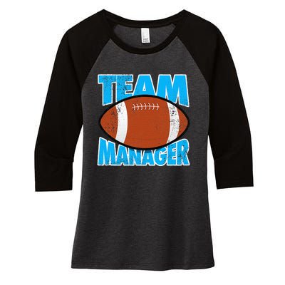 Football Team Manager Graphic Women's Tri-Blend 3/4-Sleeve Raglan Shirt