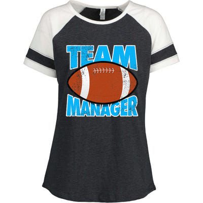 Football Team Manager Graphic Enza Ladies Jersey Colorblock Tee