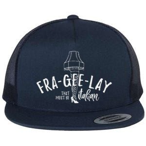 Frageelay That Must Be Italian Retro Christmas Flat Bill Trucker Hat