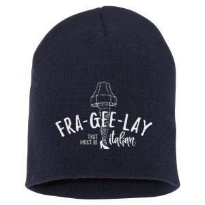 Frageelay That Must Be Italian Retro Christmas Short Acrylic Beanie