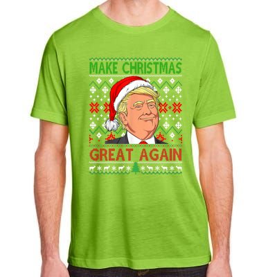 Funny Trump Make Christmas Great Again Ugly Sweater Xmas Pjs Cute Gift Adult ChromaSoft Performance T-Shirt