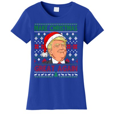 Funny Trump Make Christmas Great Again Ugly Sweater Xmas Pjs Cute Gift Women's T-Shirt