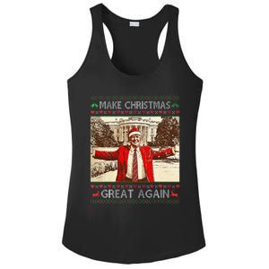 Funny Trump Make Christmas Great Again Xmas Family Pajamas Ladies PosiCharge Competitor Racerback Tank