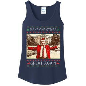 Funny Trump Make Christmas Great Again Xmas Family Pajamas Ladies Essential Tank