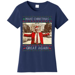 Funny Trump Make Christmas Great Again Xmas Family Pajamas Women's T-Shirt